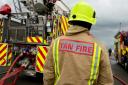 A small vehicle was on fire on the A44 Bromyard Road in Bringsty on Sunday, April 14