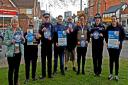Officers and shopkeepers launch the scheme in Barnards Green