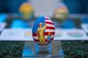 Eggs designed by children of members of the military adorn the East Colonnade of the White House ahead of the Easter egg roll (AP Photo/Evan Vucci)