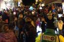READY: Crowds gather ready for the big switch-on. Picture: @MalvernCops