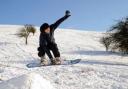 Snowboarding on the Malvern Hills