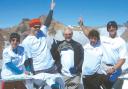 Malvern professor Joe Riley was part of an extreme ironing team that climbed 2,672metres to the top of the Mount Ruapehu volcano in New Zealand in March 2005