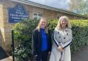 Councillor Jennie Watkins and MP Harriett Baldwin at Pendock Primary School