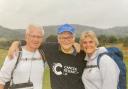 Regular walkers Robin and Cathy Carr with Ray Worth (middle)