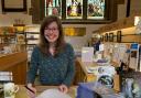 EXPERT: Katherine Little with her book about Malvern Priory