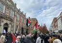 PALESTINE: A peaceful protest calling for a ceasefire in the Israel/Palestine war in Worcester earlier this month