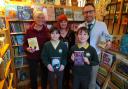 Erika Burrows and Lukas Clay, both 10, are among St James' Primary School pupils who have received a book boost. They are pictured with (left to right) Susan Raine from Malvern Book Co-operative, Cllr Natalie McVey and interim headteacher Liam Hanson