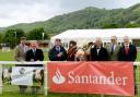NO BULL: Ken Nottage, Three Counties chief executive, Henry Weston,Tom Manns and Richard Bowen from Westons Cider, Michael Blandford, chairman of the Three Counties Council, and Spencer Greaves from Santander