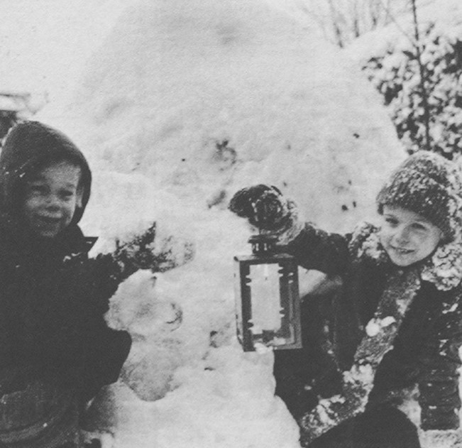 All the way back to January 1979 and Amanda and Thomas Knight, of Cromwell Road, Malvern, make the most of the snow as they build themselves an igloo