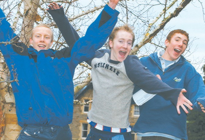 Chase sixth formers John Singleton, Simon Baker and Ben Martin were preparing for a charity sky-dive 
