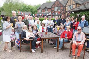 Abercombie Close Ledbury have a street party to celebrate the wedding