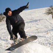 Snowboarding on the Malvern Hills