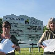 PROTEST: Rebecca Tully and Malvern Individuals for Peace founder Melanie Jameson