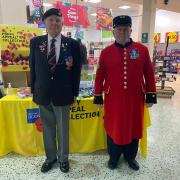 Peter Storry and Patrick Mewton have been raising money for the Poppy Appeal