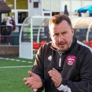 Reaction: Lee Hooper after Malvern Town's 2-2 draw with Westfields. Pic: Cliff Williams