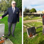 Poppies have been laid at graves in Upton
