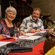 Mary Rowswell and Martin Roberts at the auction