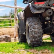 A quad bike rider has been given a formal warning by police
