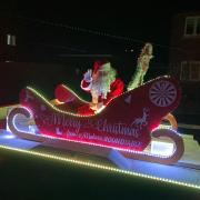 Santa on one of his street visits in Malvern