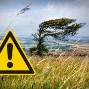 A yellow wind warning has been issued for Malvern by the Met Office