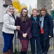 Sam Duffett, Steph Hughes, Rachel Williams and Ann Carter,  who worked together at Easytravel in Worcester Road