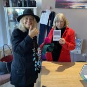 MP Harriett Baldwin with Solo Boutique owner Jill Campbell