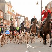 The hunt in Pershore on Boxing Day