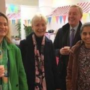 MARKET: from left: Rebecca Probert Malvern Hills District Council economic development officer; Malvern Hills district councillor Cynthia Palmer,; David Ebsworth chairman of Malvern Civic Society and Polly Reehal market organiser.