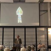Dr Christopher Barnett MBE gives the talk on John Whitgift