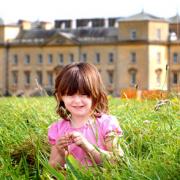 WHILE THE SUN SHINES: Ruby Burns makes the most of the sunshine at Croome Court, near Worcester.