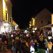 READY: Crowds gather ready for the big switch-on. Picture: @MalvernCops