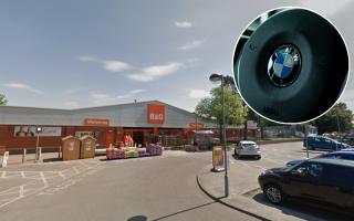 POLICE:  A BMW was vandalised in the car park of a major DIY retailer in Malvern.