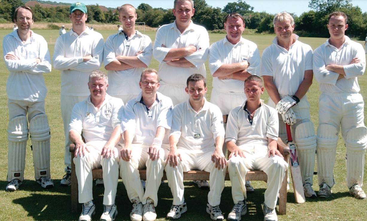 Ledbury CC first XI line up for a team photo in August 2006