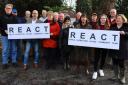 Villagers and Cllr Jeremy Owenson campaigning against the quarry in 2020