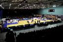 University of Worcester Arena for Worcester Wolves v Newcastle Eagles in the British Basketball League. Supplied image..