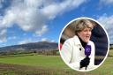 Clare Balding could not record her BBC Radio 4 show Ramblings in Worcester - so went to Malvern instead (Picture: Clare Balding @clarebalding/ inset PA)