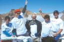 Malvern professor Joe Riley was part of an extreme ironing team that climbed 2,672metres to the top of the Mount Ruapehu volcano in New Zealand in March 2005