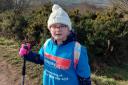 Lizzie is walking a couple of miles a day to reach her goal
