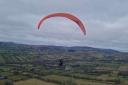Nick Houghton and expert Steve Ashley take off from the Malvern Hills