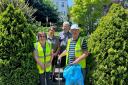 Jude Allen and Dan Bayliss, community and environmental protection officers at Malvern Hills District Council, Carol and Peter Longman, volunteers