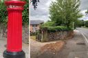 GONE: The rare fluted Victorian post box has now gone from outside Malvern Community Hospital in Worcester Road, Malvern