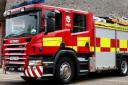 Fire crews arrived at Martin Close in Malvern