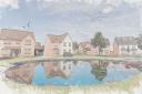 HOMES: An artist's impression of the proposed 25 homes in Upton Snodsbury