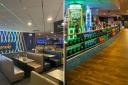 (Left) Tenpin Perdiswell's newly revamped bar and eatery, (right) the former, more old school, set up