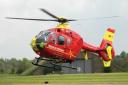 The air ambulance was called to the crash on the M50