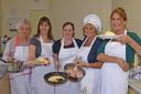 Some of the ladies who were busy cooking and serving breakfasts all morning Christine Price, Wendy Layton, Emma Bevan, Sylvia Meredith and Michelle Slark