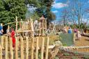 FUN: Visitors enjoying the new play area in Priory Park