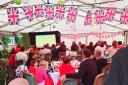 Fans gathered to watch England in Sunday's final