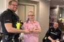 Elgar Court Care Home general manager Maria Griffiths launched the campaign by inviting Malvern Community Policing Team, who jokingly put her in handcuffs