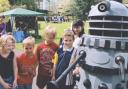 You don’t scare us... Georgia May Cook, Harry Curtis, Jack Curtis, Elliot Cooke and Lela Sharman English meet a Dalek at the town’s May Day celebrations in 2005